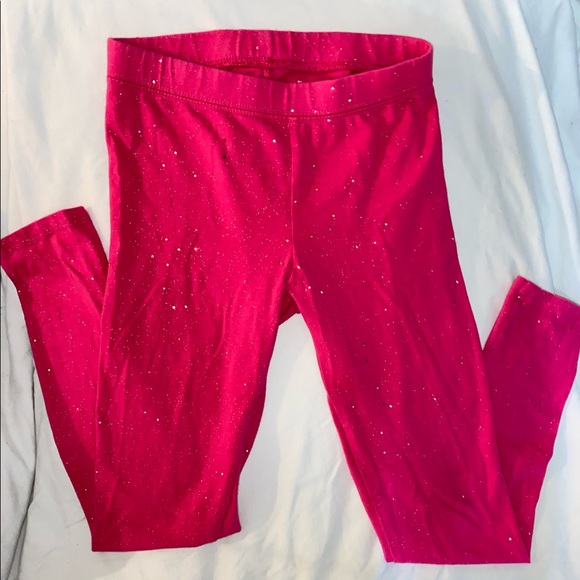 Girls Pink Glitter Legging - Picture 3 of 3